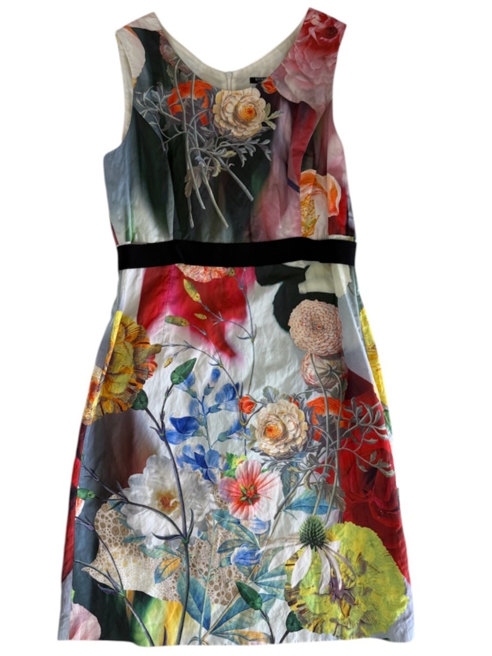 Strenesse by Gabriele Strehle Floral Print Taffeta Dress-Sz 8